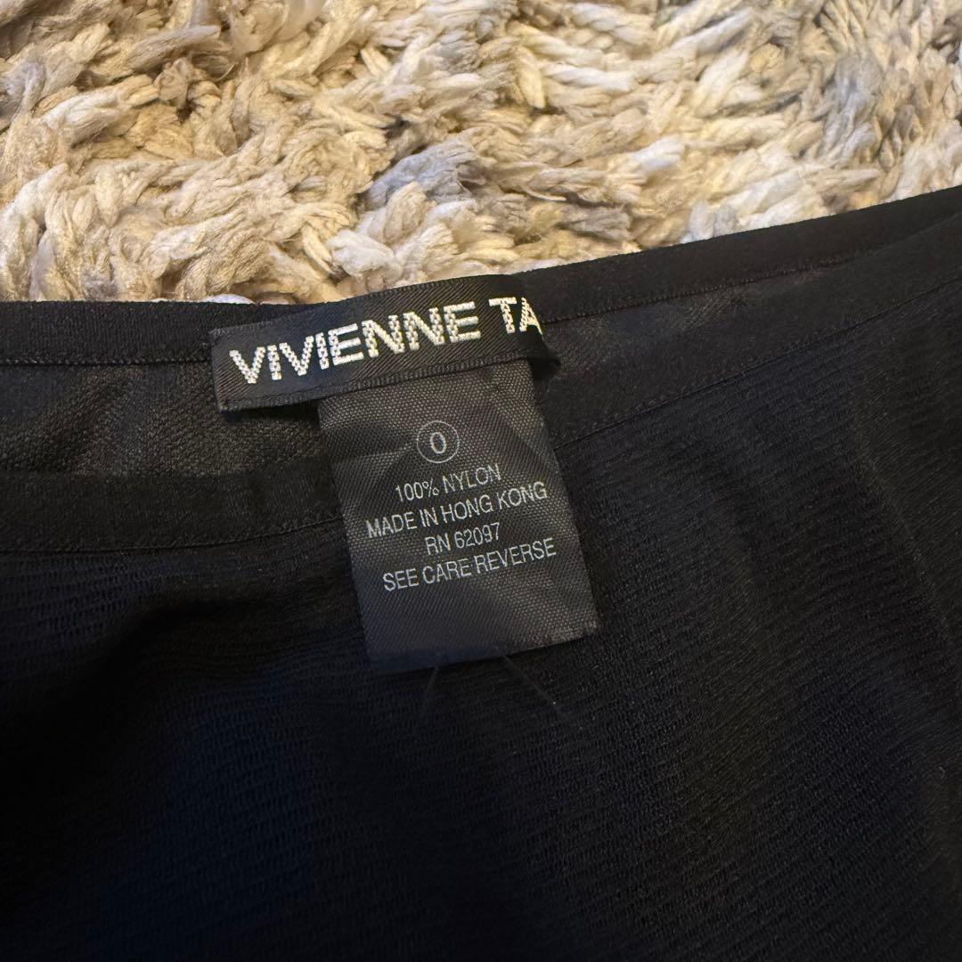 【vivienne tam】花柄刺繍タイトスカート 黒　パワーネット