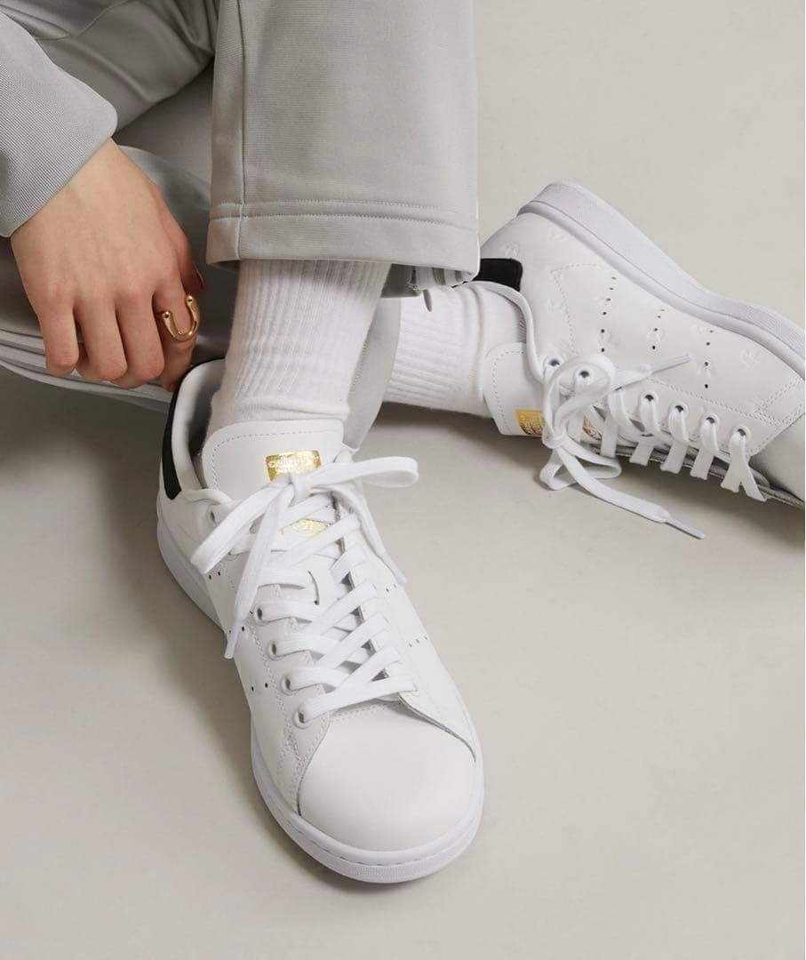 天然皮革✨新品✨【送料無料】スタンスミス 23.5 adidasゴールド　本革