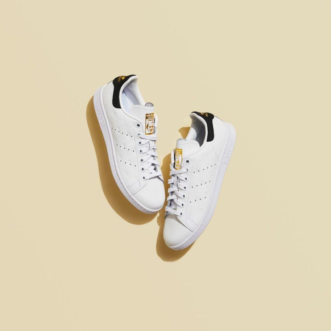 天然皮革✨新品✨【送料無料】スタンスミス 23.5 adidasゴールド　本革