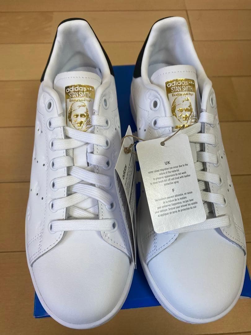 天然皮革✨新品✨【送料無料】スタンスミス 23.5 adidasゴールド　本革