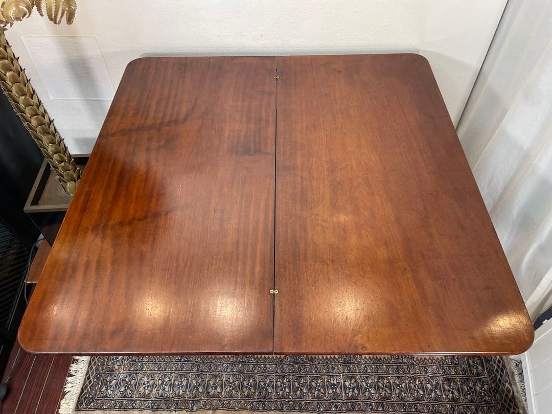 Coco　マホガニー アンティーク ゲームテーブル フォールディング