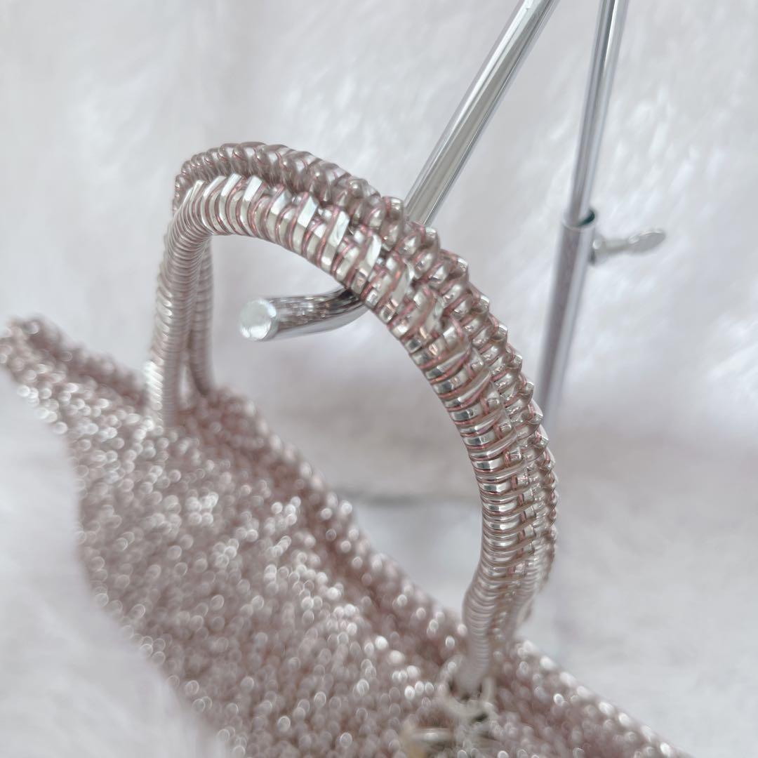 チャーム付✨アンテプリマ スタンダードスクエアラージ シルバー ピンク お呼ばれ