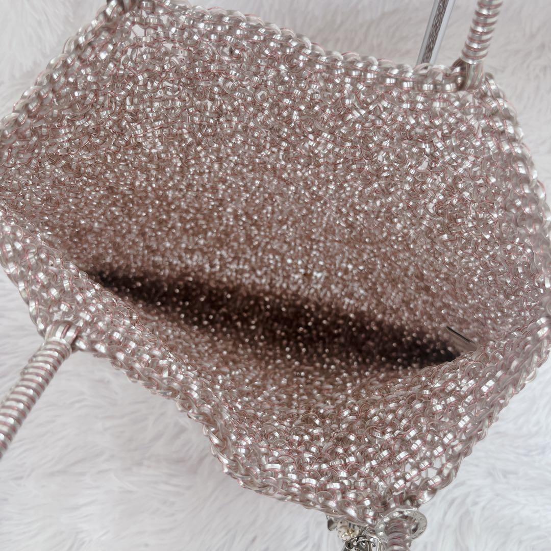 チャーム付✨アンテプリマ スタンダードスクエアラージ シルバー ピンク お呼ばれ