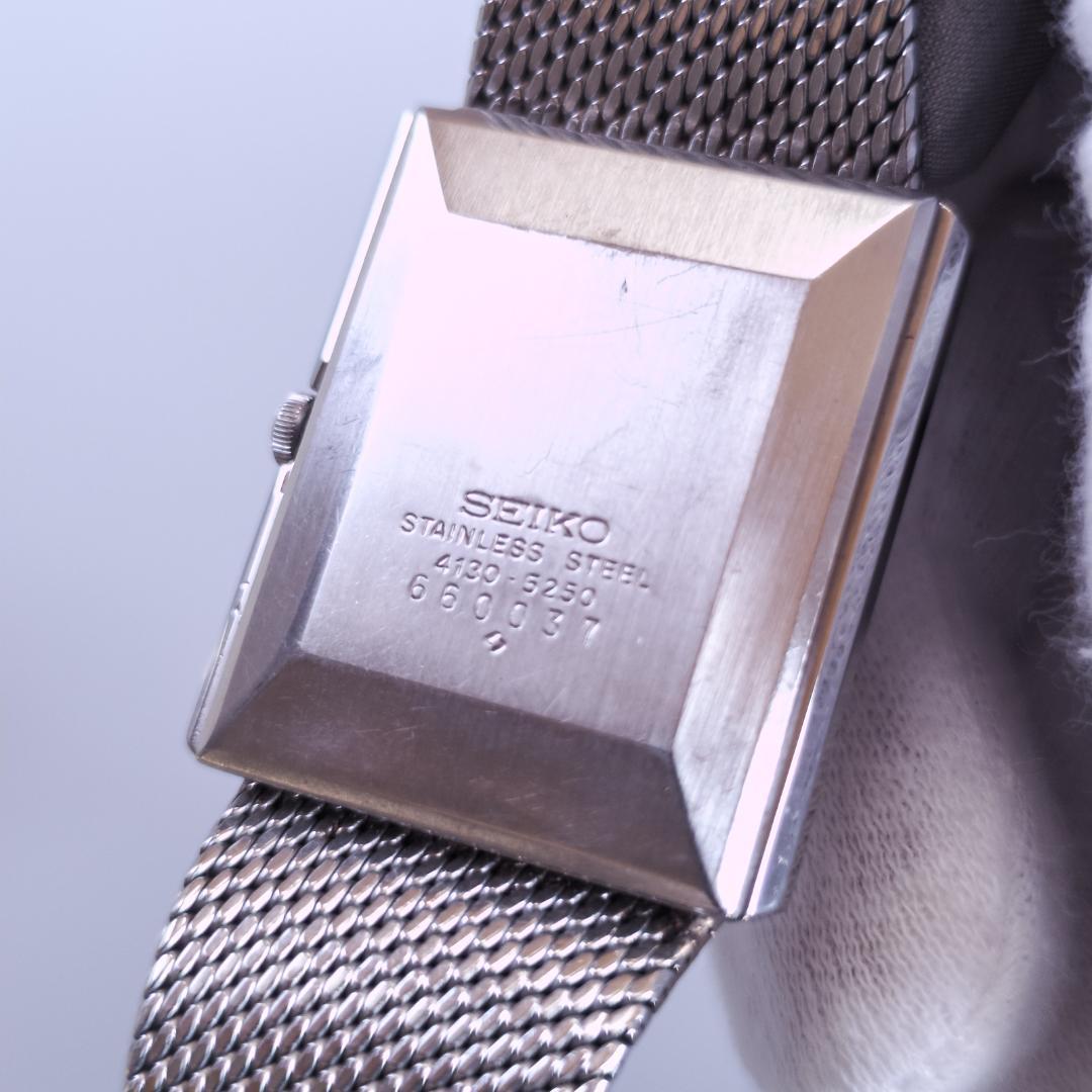 SEIKO 昭和期 スクエアケース クォーツ 4130-5250
