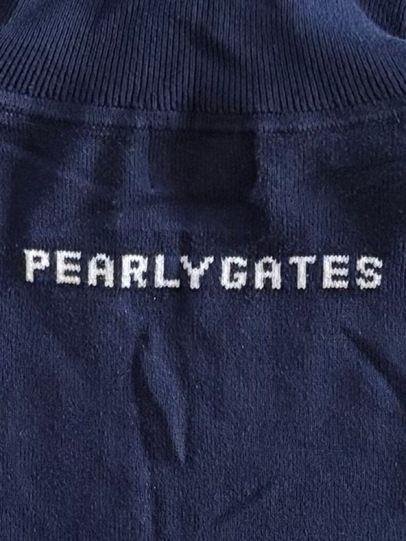 PEARLY GATES ネイビー ハイネックセーター