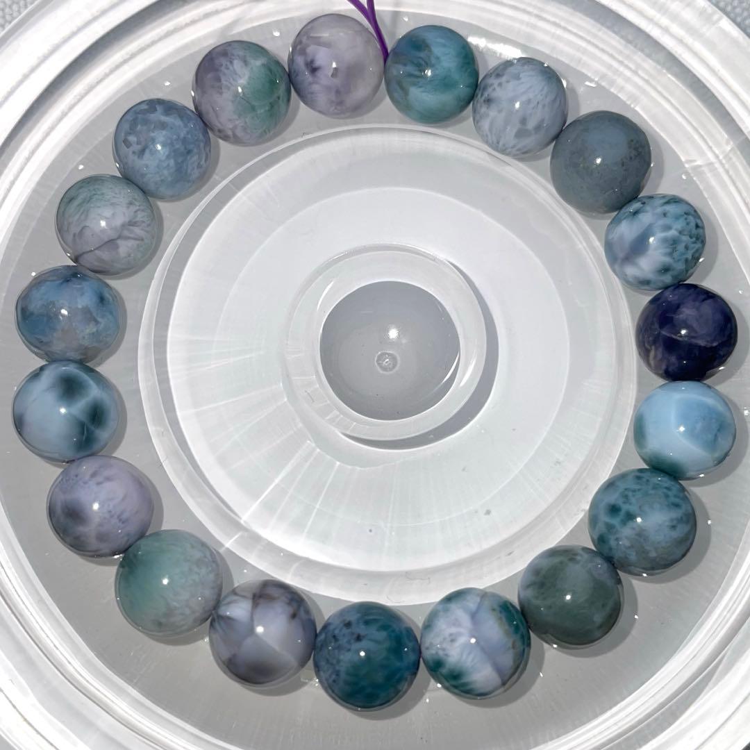 【高品質】パープルラリマー ブレスレット10mm ペクトライト ドミニカ　【B】