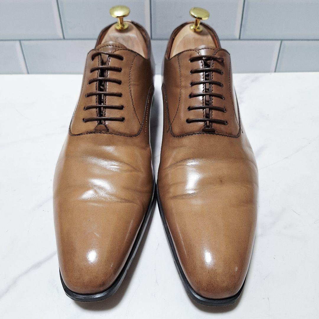 サントーニ Santoni プレーントゥ 25.5レザーシューズ 革靴 茶