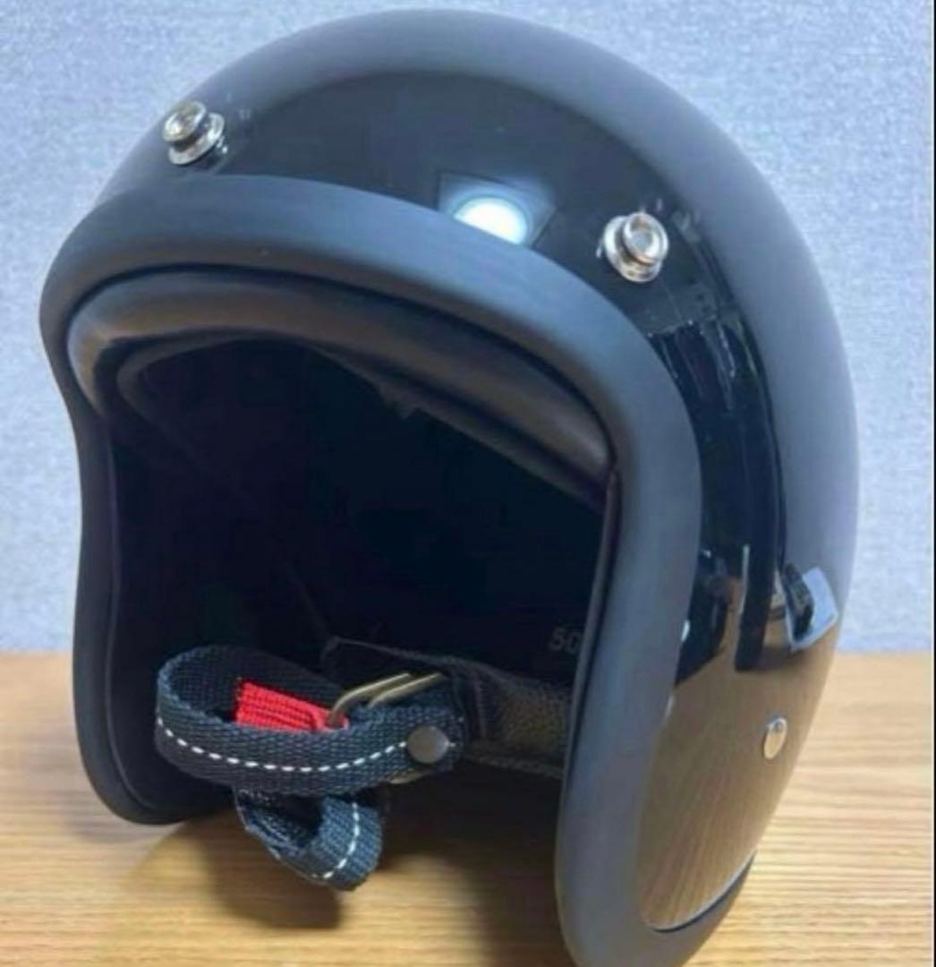 500TXタイプ ビートル　ジェットヘルメットBUCO tt&co 3XL 黒艶