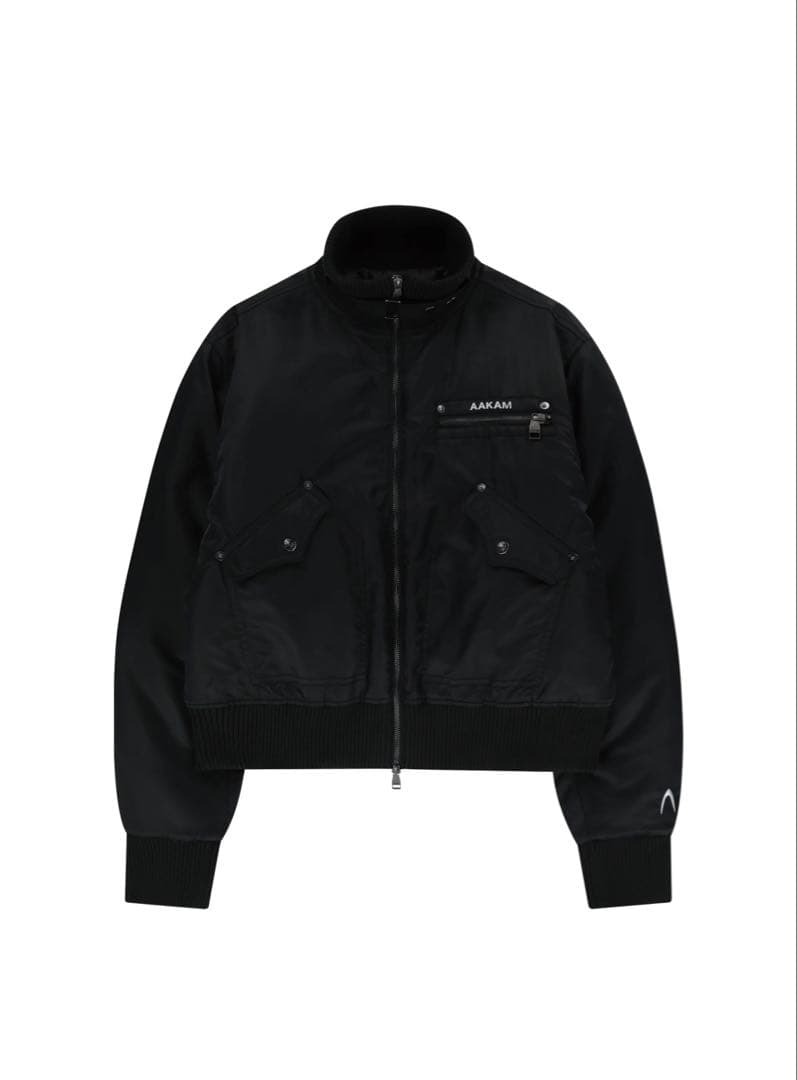ジャケット・アウター AAKAM High-Neck Bomber Jacket (Black)