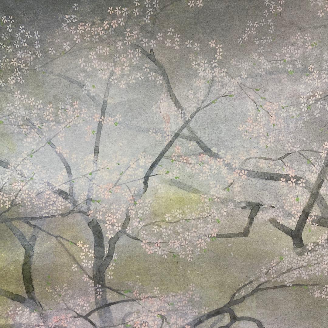 美品 掛け軸 中島千波筆「臥龍桜」名画 解説付 縁起物 日本画