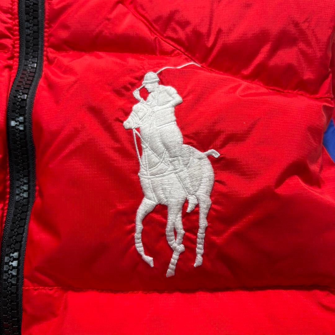 【美品】POLO RALPH LAUREN　ダウンベスト　ビッグポニー　刺繍