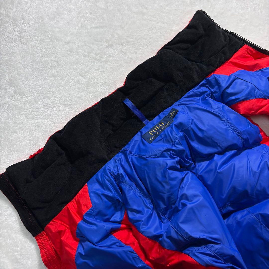 【美品】POLO RALPH LAUREN　ダウンベスト　ビッグポニー　刺繍