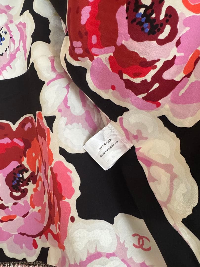 CHANEL ツイードケープコート