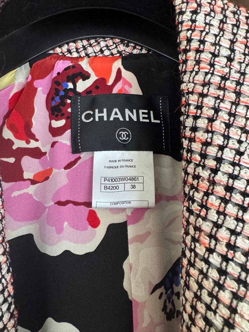 CHANEL ツイードケープコート