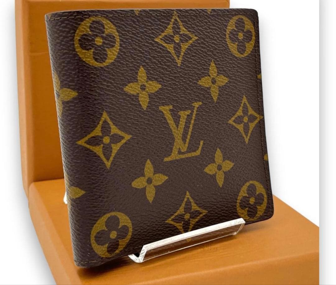 LOUIS VUITTON 折り財布 ポルトフォイユ マルコ モノグラム 箱付