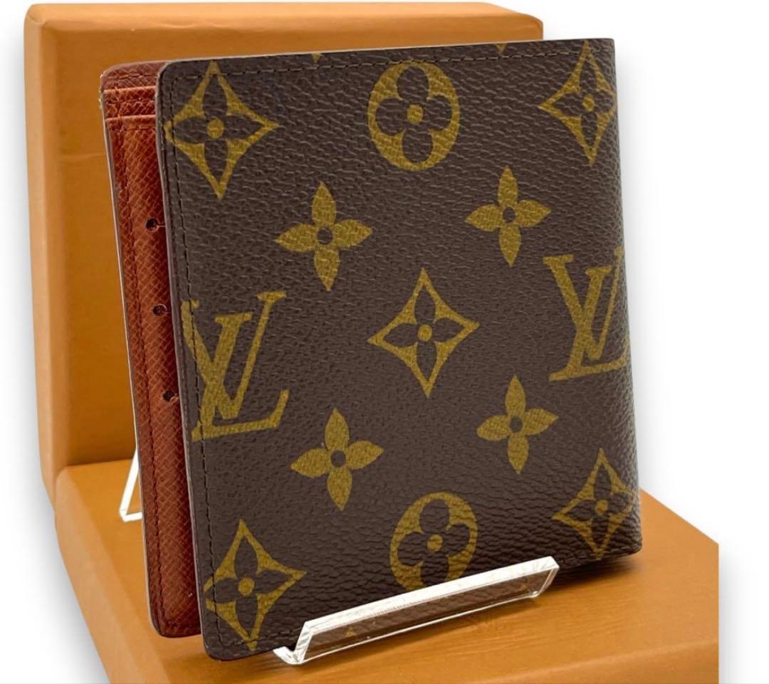 LOUIS VUITTON 折り財布 ポルトフォイユ マルコ モノグラム 箱付