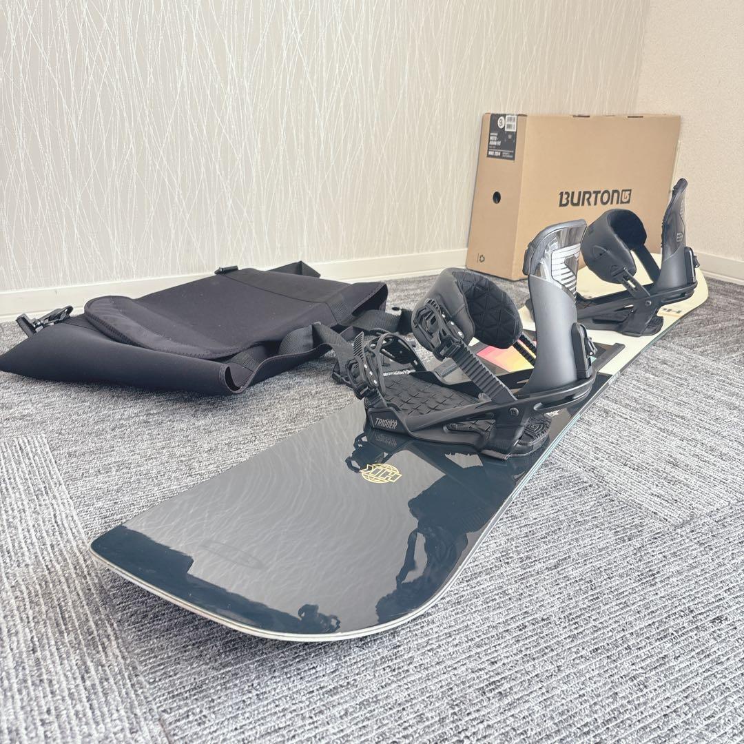 55美品❗️超豪華❗️サロモン メンズスノーボードセット★スノボ155cm+ビン付