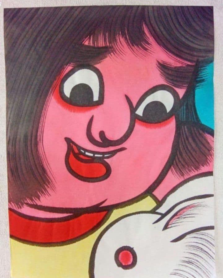 金太郎 凧絵 5枚 宇山博明先生肉筆画 青森県南部金太郎凧絵