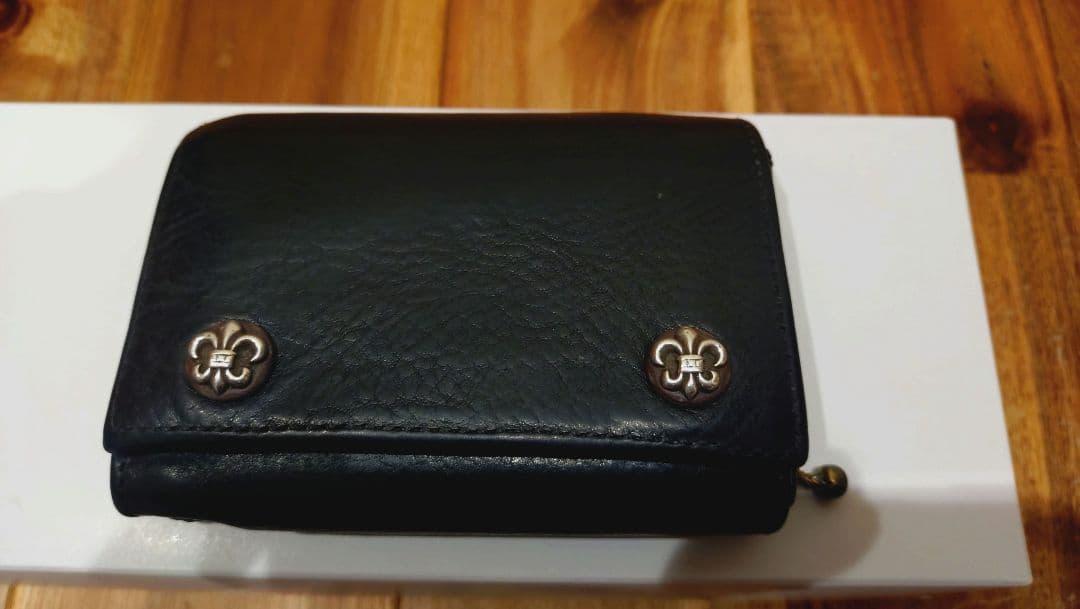 クロムハーツ　3フォールド　フレア ブラック三つ折り財布