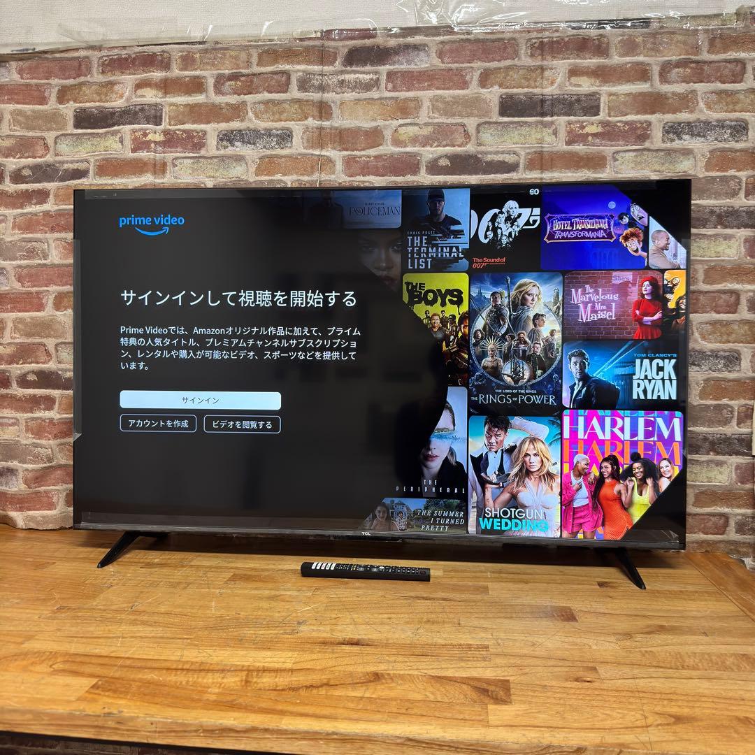 2025年製！ TCL 55V型 4K 液晶テレビ 55P61K 動画アプリ搭載