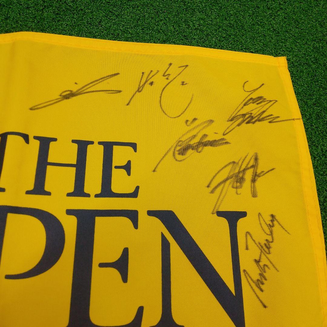 2018年 全英オープン記念フラッグ　日本男子プロ直筆サイン入り