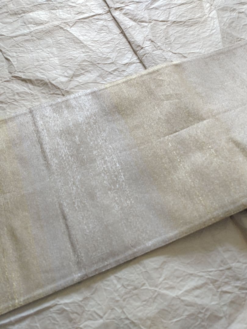 ちはやふる値下げ　桝屋高尾　ねん金綴錦　彩絵菊文　両面　袋帯