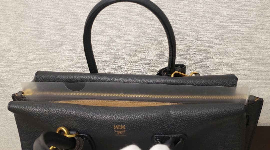 MCM ダークグレー ビジネスバッグ