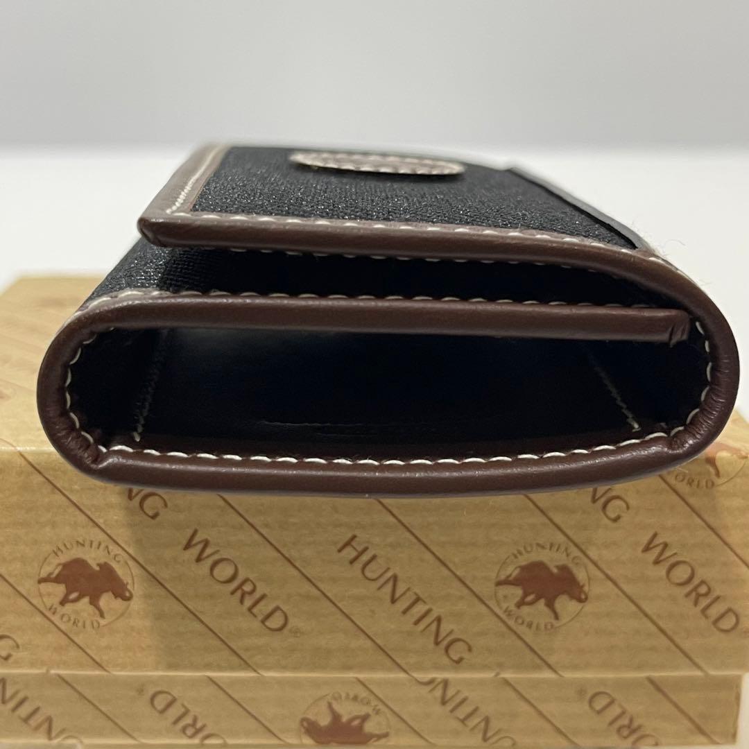 新品未使用【ハンティングワールド】6連キーケース ブラックサファリ