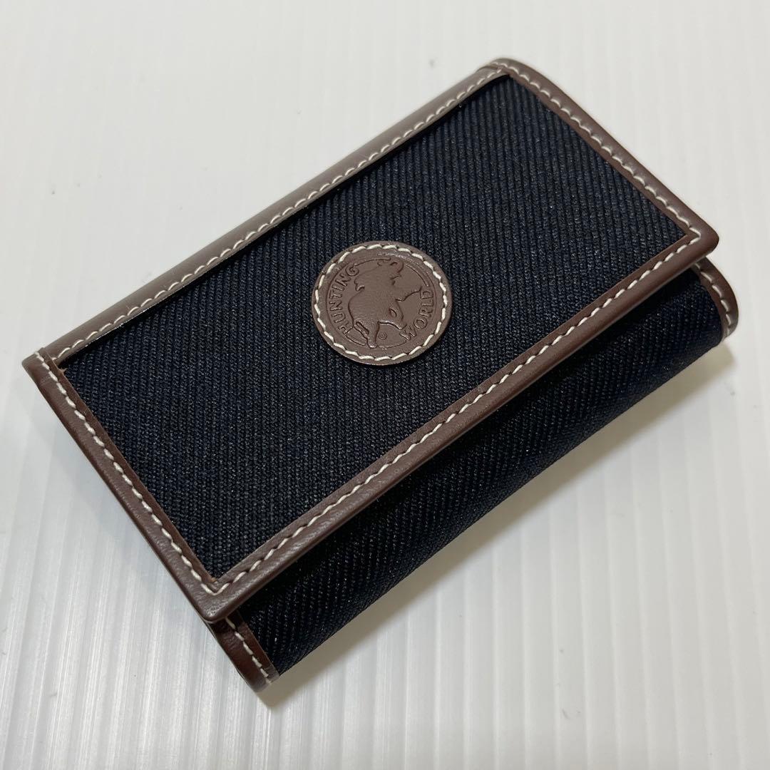 新品未使用【ハンティングワールド】6連キーケース ブラックサファリ