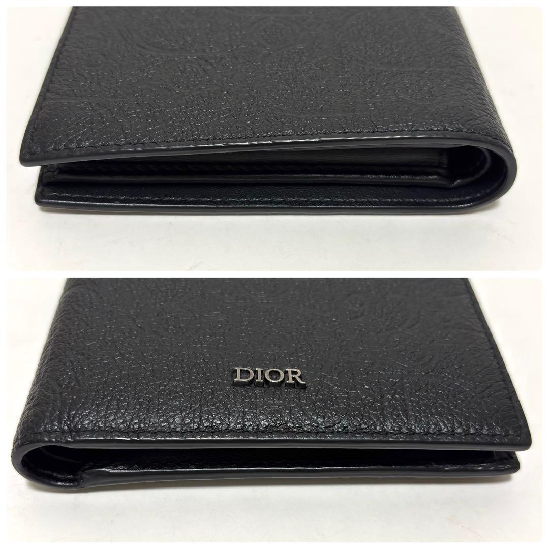 499✨極美品✨Dior ディオール 二つ折り財布 グラビティ レザー ブラック