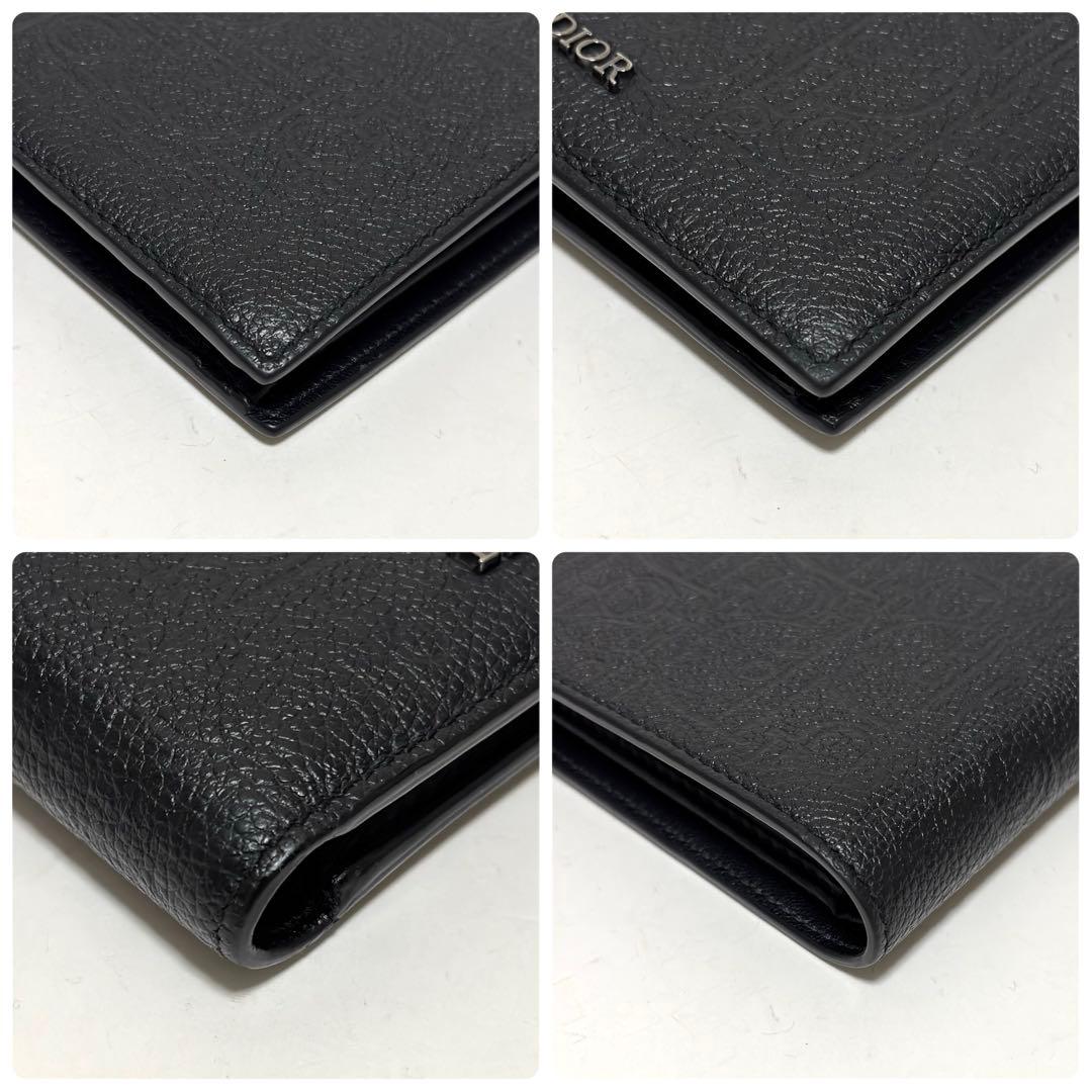 499✨極美品✨Dior ディオール 二つ折り財布 グラビティ レザー ブラック