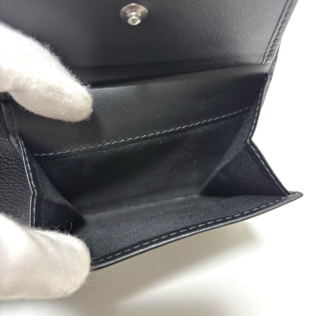499✨極美品✨Dior ディオール 二つ折り財布 グラビティ レザー ブラック