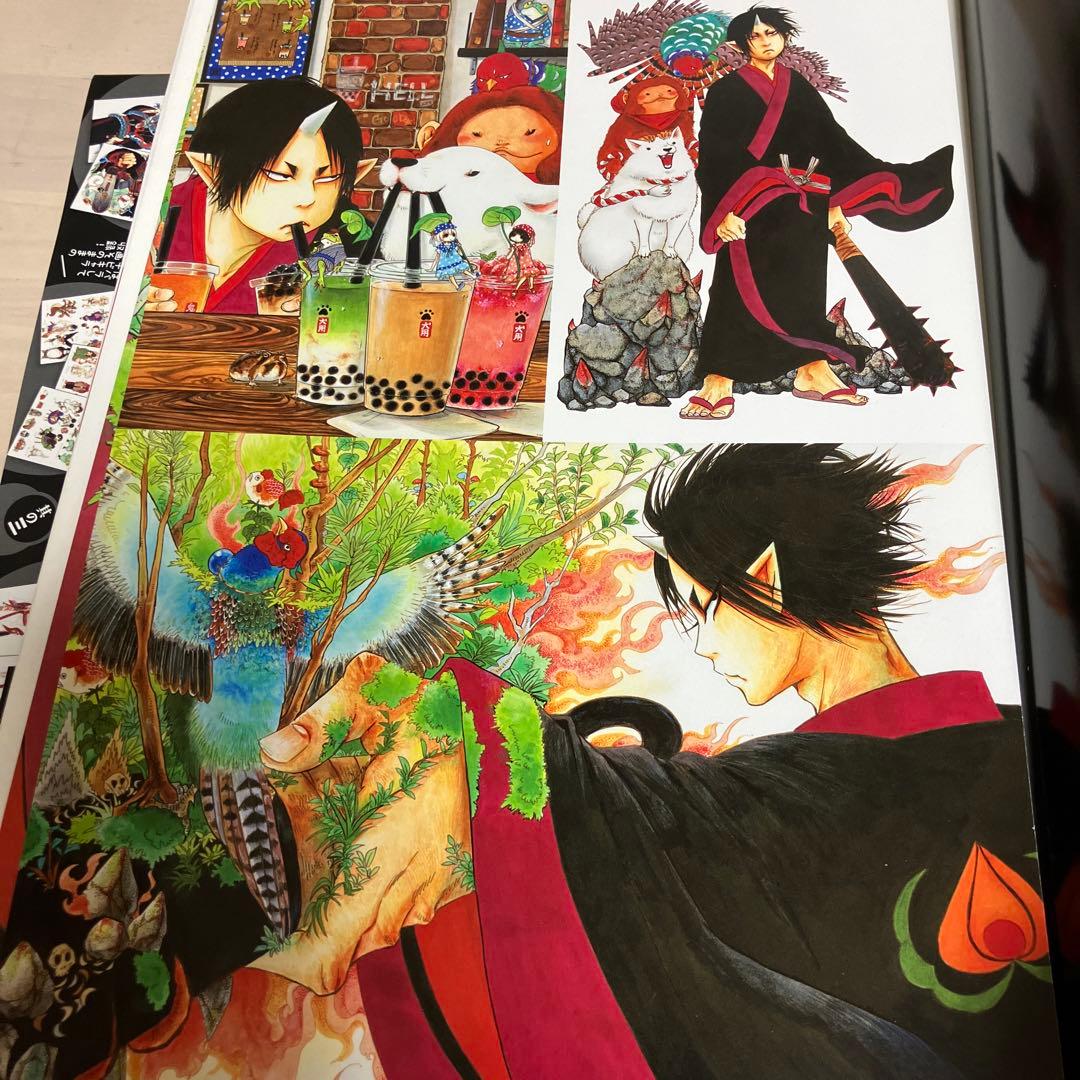 【初版特典】獄彩絵画 江口夏実「鬼灯の冷徹」カラーイラスト集 セット　1 2