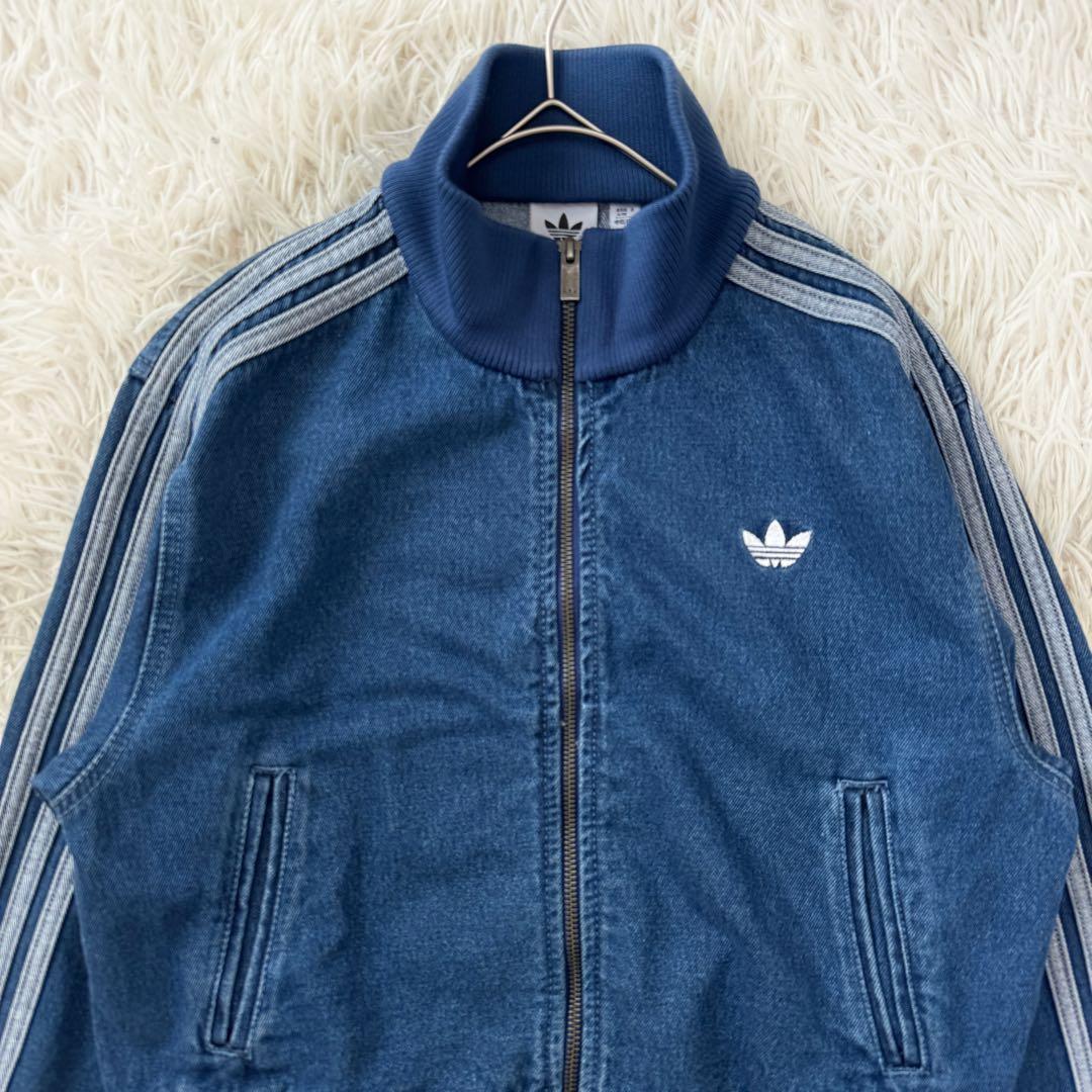 adidas アディダス トラックジャケット デニム ブルー ファイヤーバード
