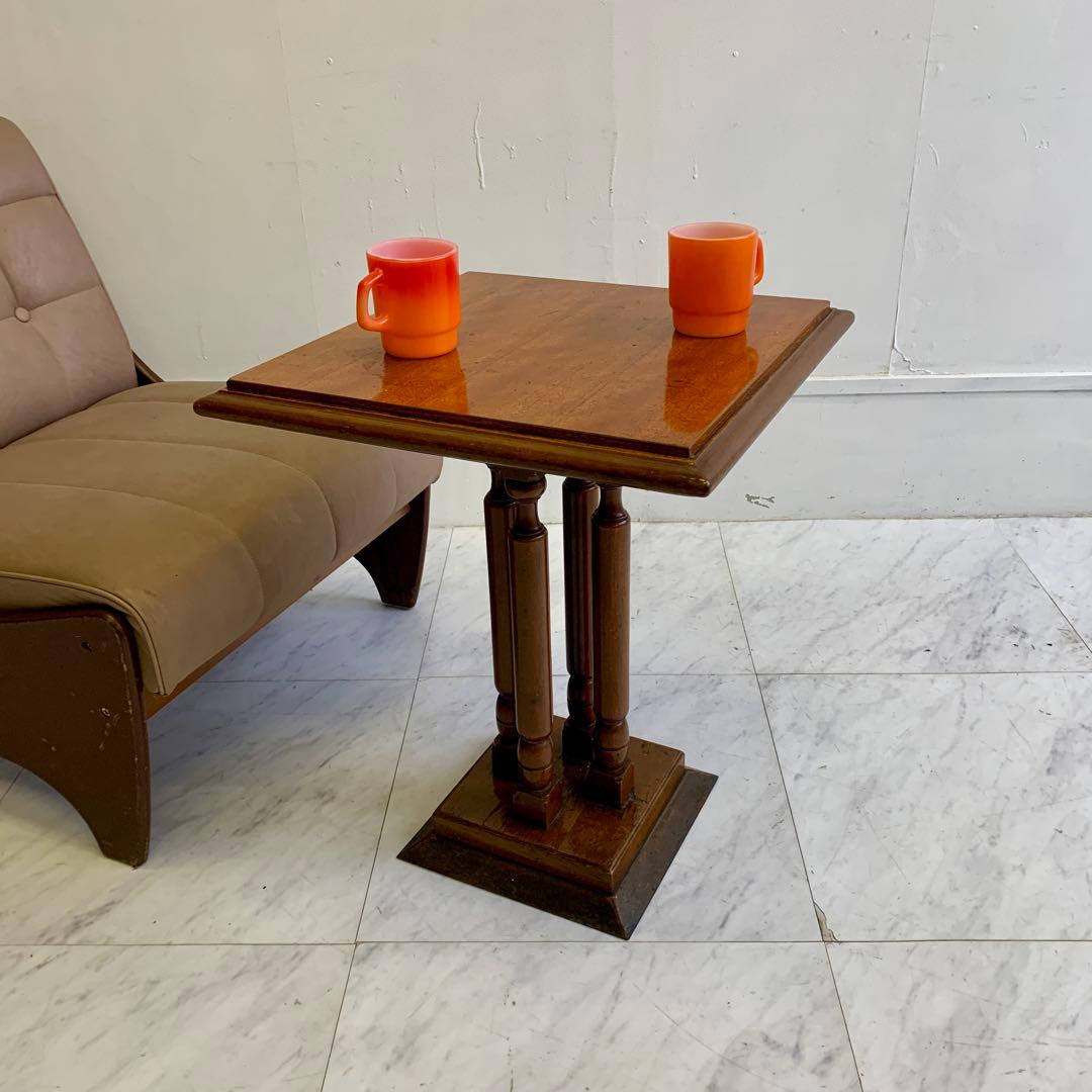 ヴィンテージ 木製 サイドテーブル レトロ 喫茶店 カフェテーブル ①