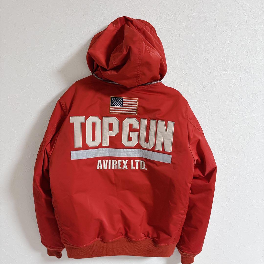 AVIREX TOPGUN フライトジャケット MA-1 ボンバージャケット 赤