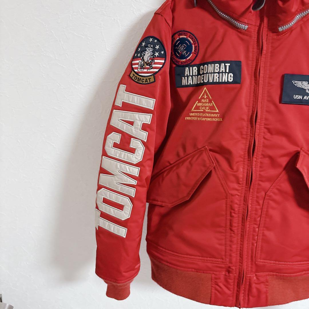 AVIREX TOPGUN フライトジャケット MA-1 ボンバージャケット 赤