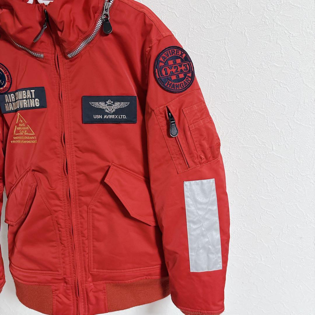 AVIREX TOPGUN フライトジャケット MA-1 ボンバージャケット 赤