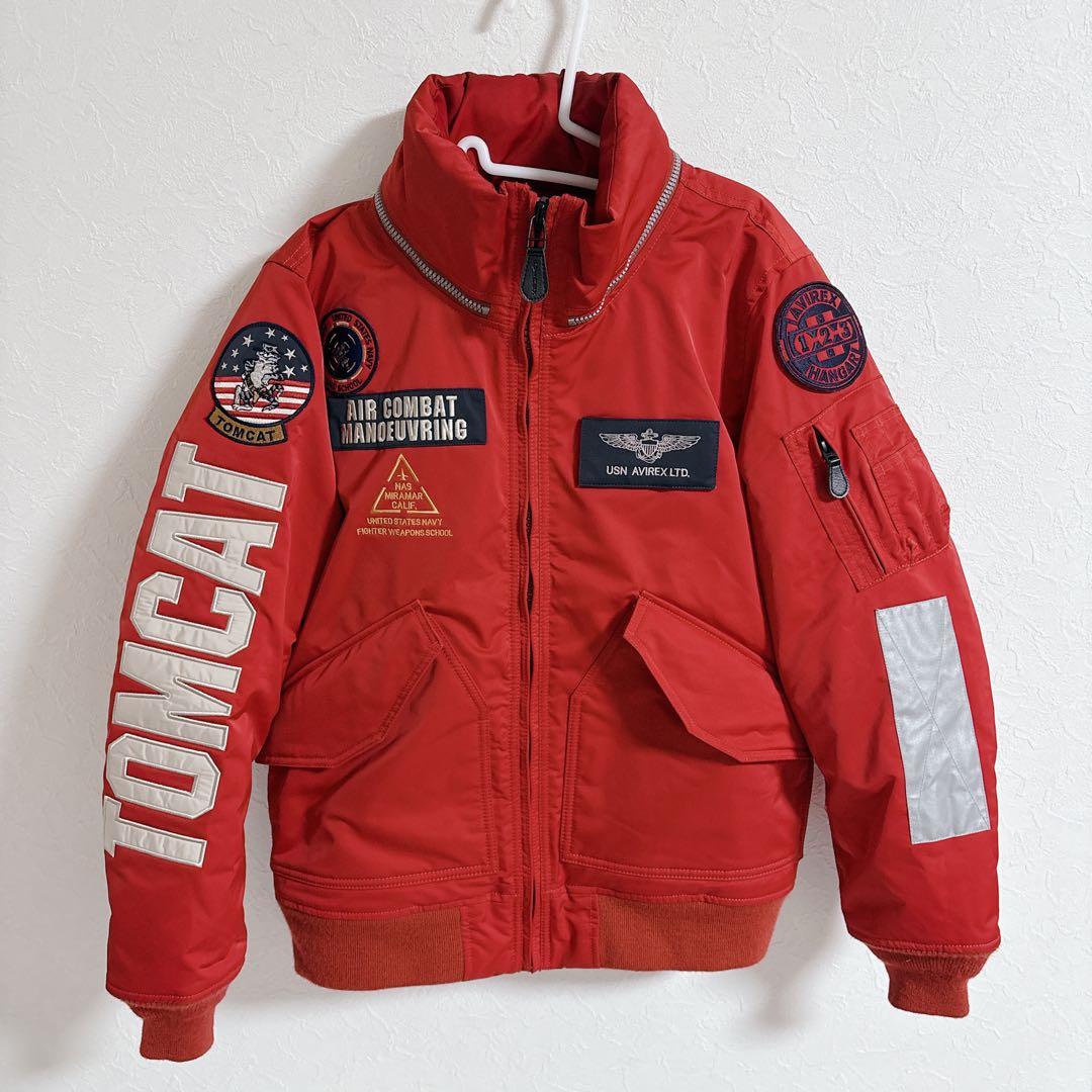 AVIREX TOPGUN フライトジャケット MA-1 ボンバージャケット 赤