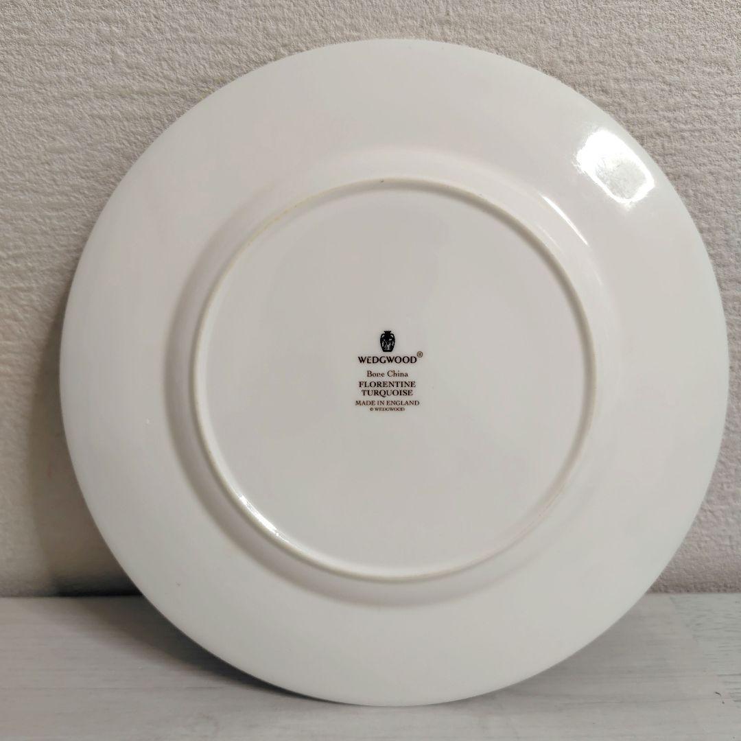  フロレンティーン ターコイズ プレート　27cm　2枚　黒壺