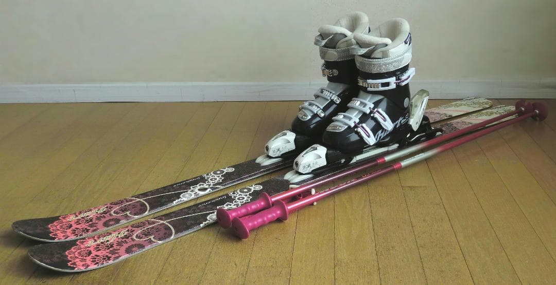■■送料無料■Hart■女性用スキー4点セット■板143/靴23■WAX済■■