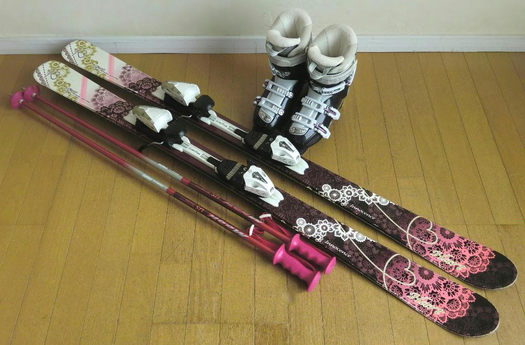 ■■送料無料■Hart■女性用スキー4点セット■板143/靴23■WAX済■■