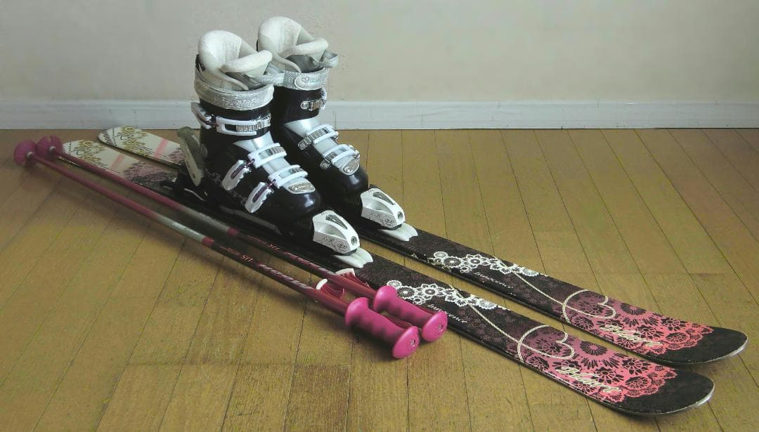 ■■送料無料■Hart■女性用スキー4点セット■板143/靴23■WAX済■■