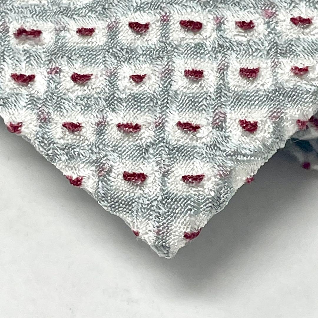 美品［ 名古屋帯 ］正絹　ブルーグレー　総絞り　鹿の子　おしゃれ着　着物