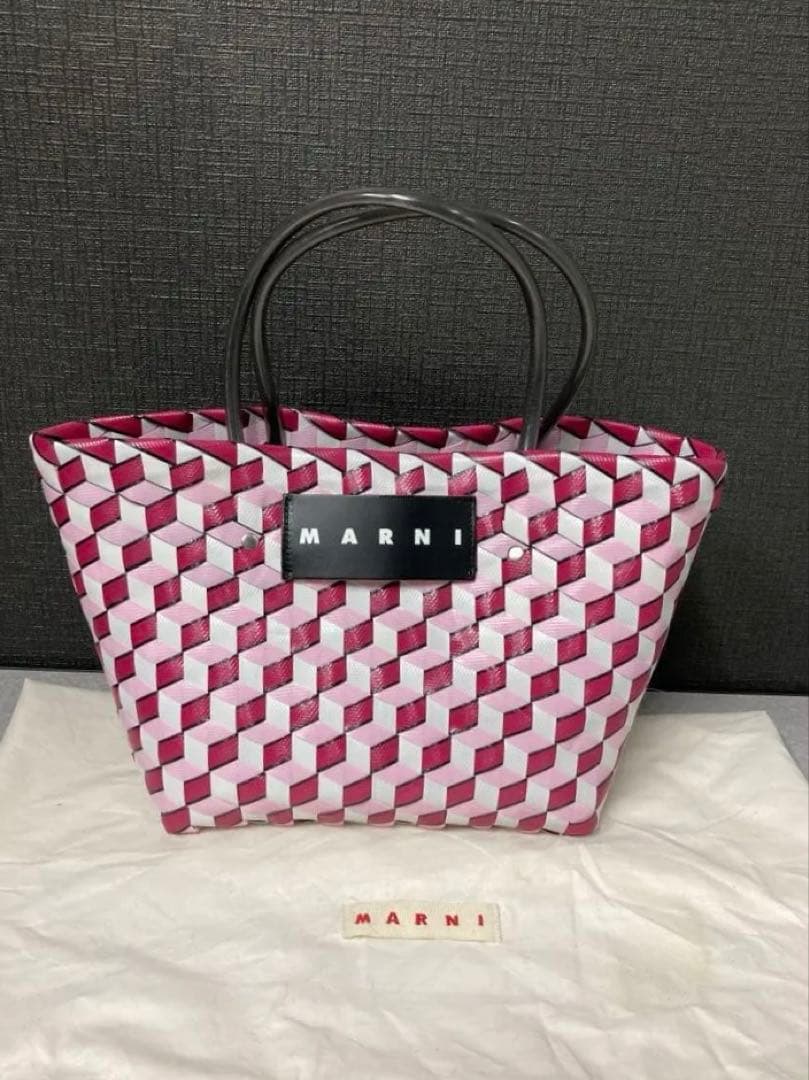 MARNI マルニ マーケット フラワーカフェ PVC ハンドバッグ トート