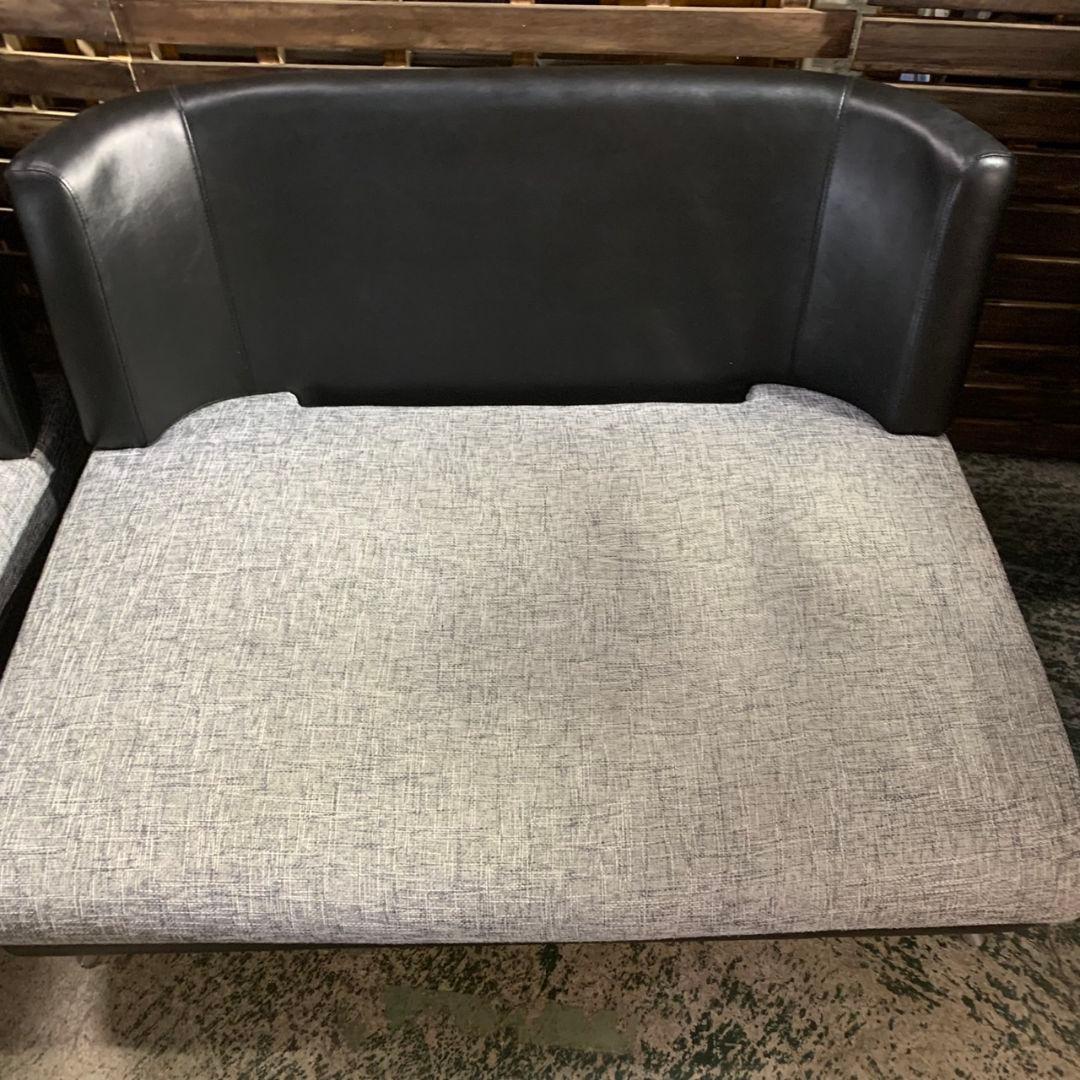 H146\" 現状品 ARMONIA Bella curva カウチソファ 黒