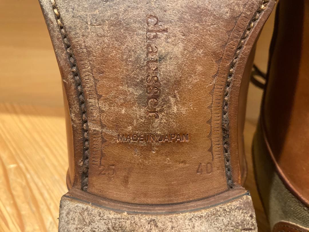 chausser C-740 ナチュラルコードバン×キャンバス