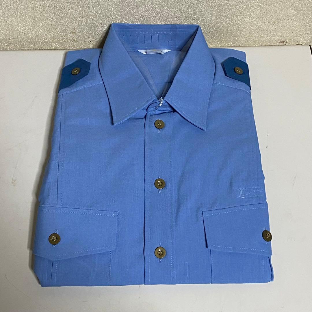 レプリカ品 ポリスグッズ Yシャツ ワイシャツ 長袖 青色 官給品ではありません