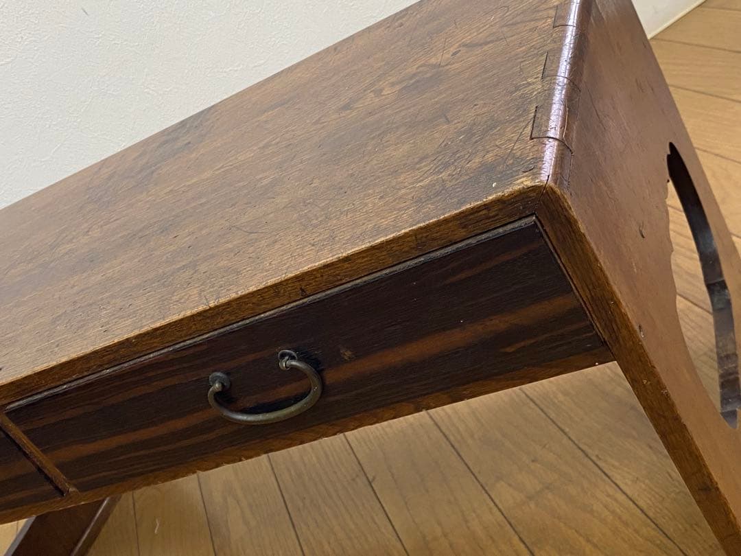 アンティーク レトロ 前黒柿 文机 テーブル 飾り台 インテリア 古民具 小ぶり