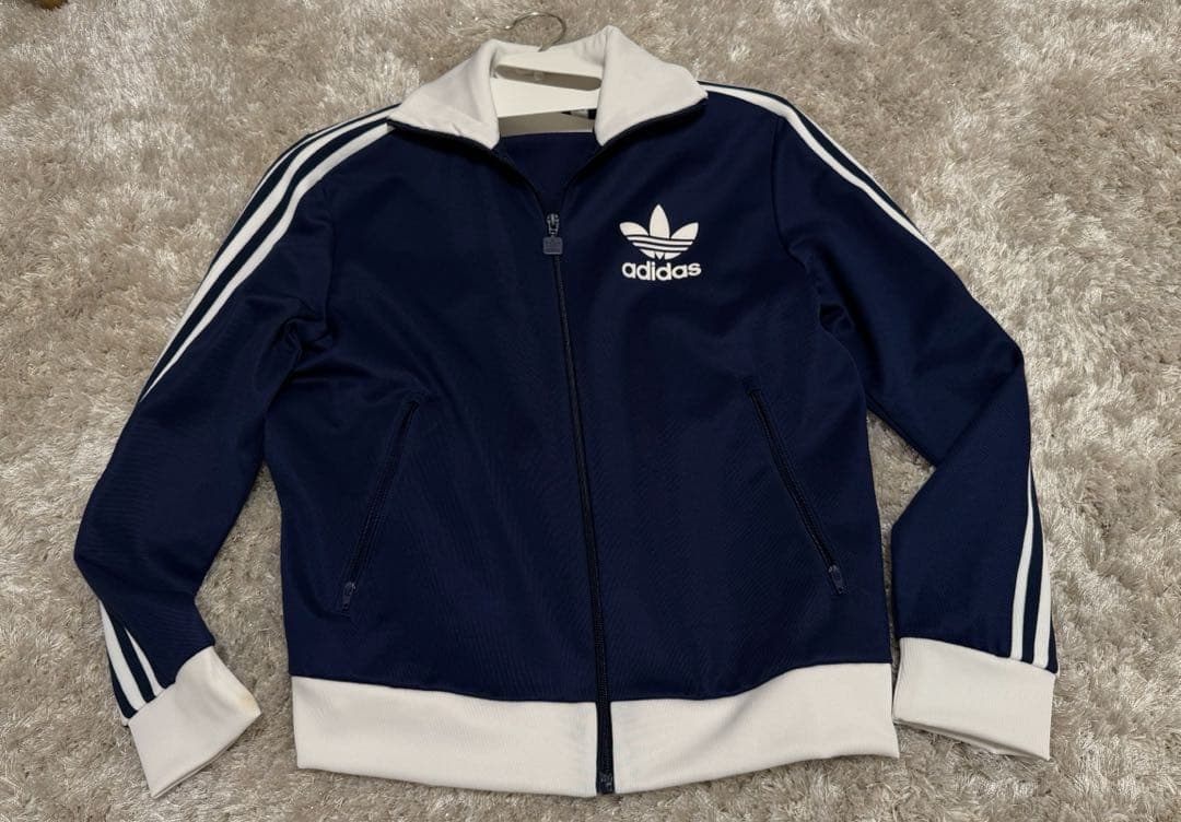 adidas トラックジャケット ネイビー ジップアップジャケット